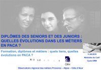Diplômes des seniors et des juniors : quelles évolutions dans les métiers en PACA<small class="fine d-inline"> </small>?