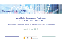La validation des acquis de l'expérience en Provence - Alpes - Côte d'Azur