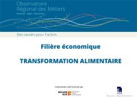 Filière économique : Transformation alimentaire