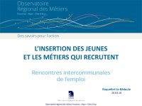 L'insertion des jeunes et les métiers qui recrutent