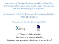 Les vertus de l'apprentissage en matière d'insertion professionnelle se concentrent-elles dans l'intégration des métiers ciblés par le diplôme<small class="fine d-inline"> </small>?