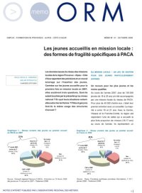 Les jeunes accueillis en mission locale : des formes de fragilité spécifiques à PACA