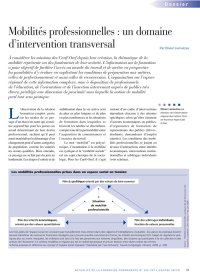 Mobilités professionnelles : un domaine d'intervention transversal