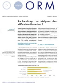 Le handicap : un catalyseur des difficultés d'insertion<small class="fine d-inline"> </small>?