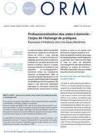 Professionnalisation des aides à domicile : l'enjeu de l'échange de pratiques