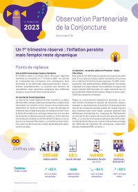 Un 1<sup class="typo_exposants">er</sup> trimestre réservé : l'inflation persiste mais l'emploi reste dynamique