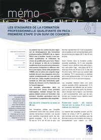 Les stagiaires de la formation professionnelle qualifiante en PACA : première étape d'un suivi de cohorte