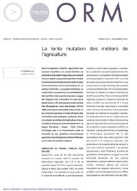 La lente mutation des métiers de l'agriculture