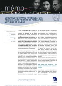 Construction d'une nomenclature régionale de filières de formation : méthode et enjeux