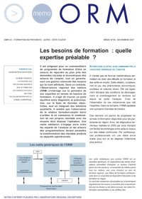 Les besoins de formation : quelle expertise préalable<small class="fine d-inline"> </small>?