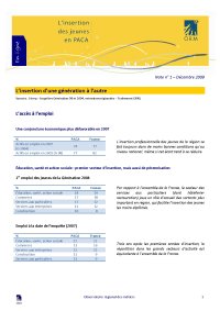 L'insertion des jeunes en PACA