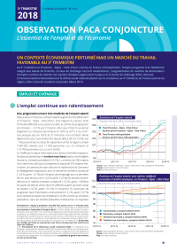 Un contexte économique perturbé mais un marché du travail favorable au 3<sup>e</sup> trimestre