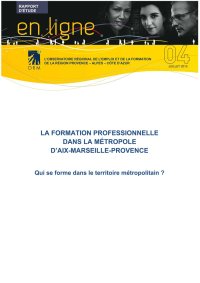 La formation professionnelle dans la métropole d'Aix-Marseille-Provence