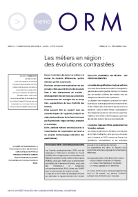 Les métiers en région : des évolutions contrastées