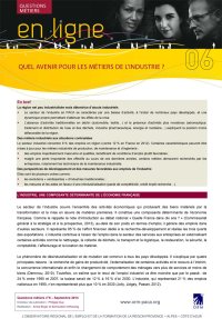 Quel avenir pour les métiers de l'industrie<small class="fine d-inline"> </small>?