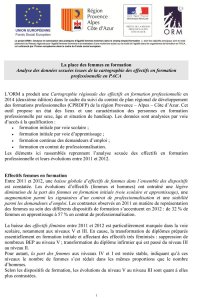 La place des femmes en formation